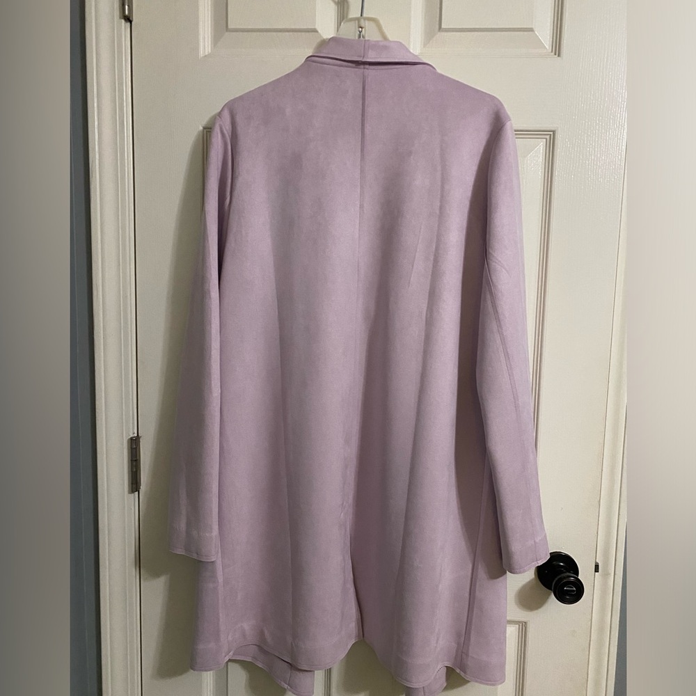 Lavender Microsuede Jacket Cardigan - image 2